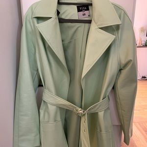Teal duster jacket
